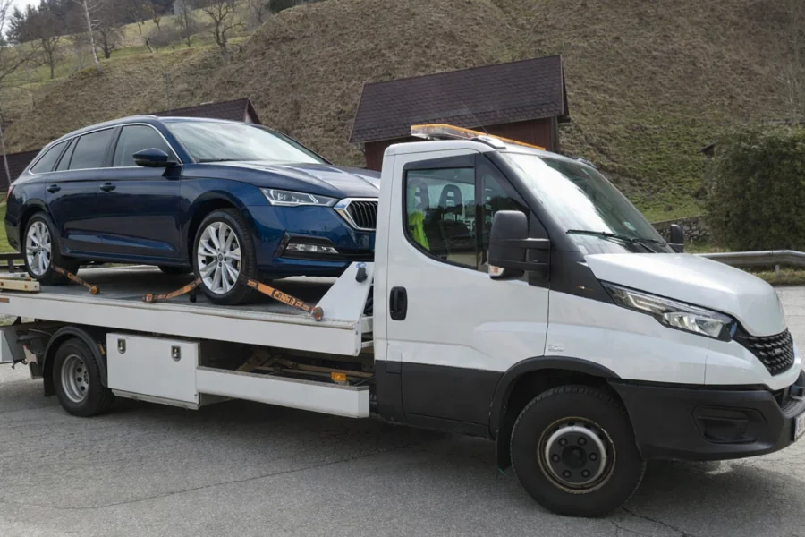 Skoda Octavia für eine Fahrzeugrückholung von Villach nach Wien